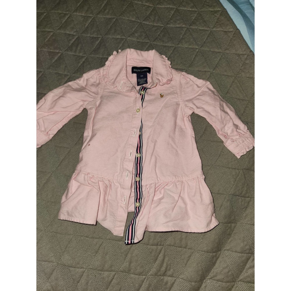 Ralph Lauren Polo pink denim top tunic 9m